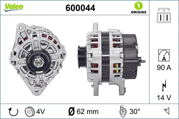 VALEO 600044 Şarj Dinamosu resmi