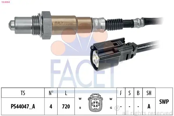 FACET 10.8364 Oksijen Sensörü BV619G444AA resmi