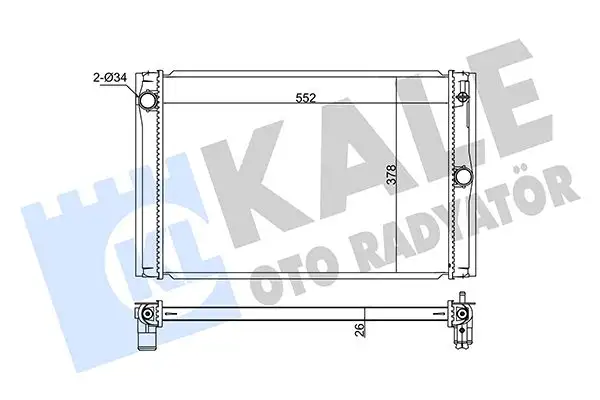 KALE 348425 Radyatör 164000N060 resmi