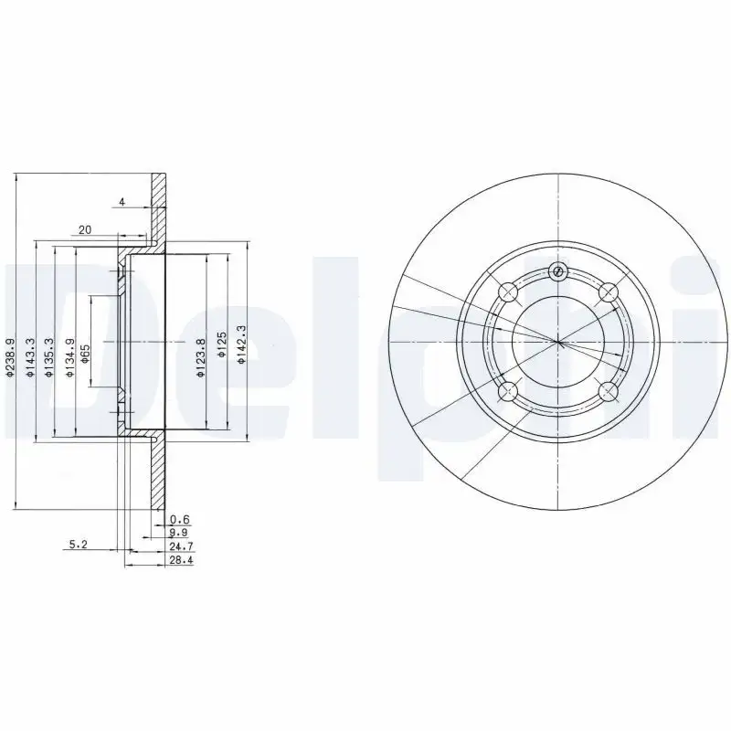 DELPHI BG2911 Ön Fren Diski 6N0615301 resmi