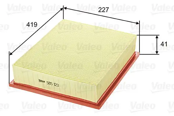 VALEO 585123 Hava Filtresi A6380900151 resmi