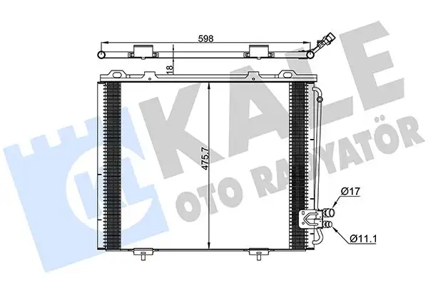 KALE 381300 Klima Radyatörü A2108300570 resmi