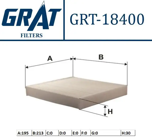GRAT 18400 Polen Filtresi 87139YZZ16 resmi
