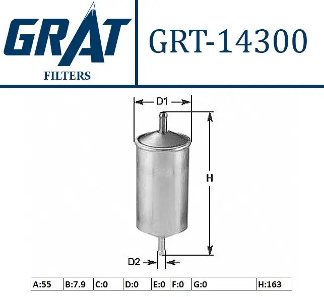 GRAT 14300 Yakıt Filtresi 6X0201511B resmi