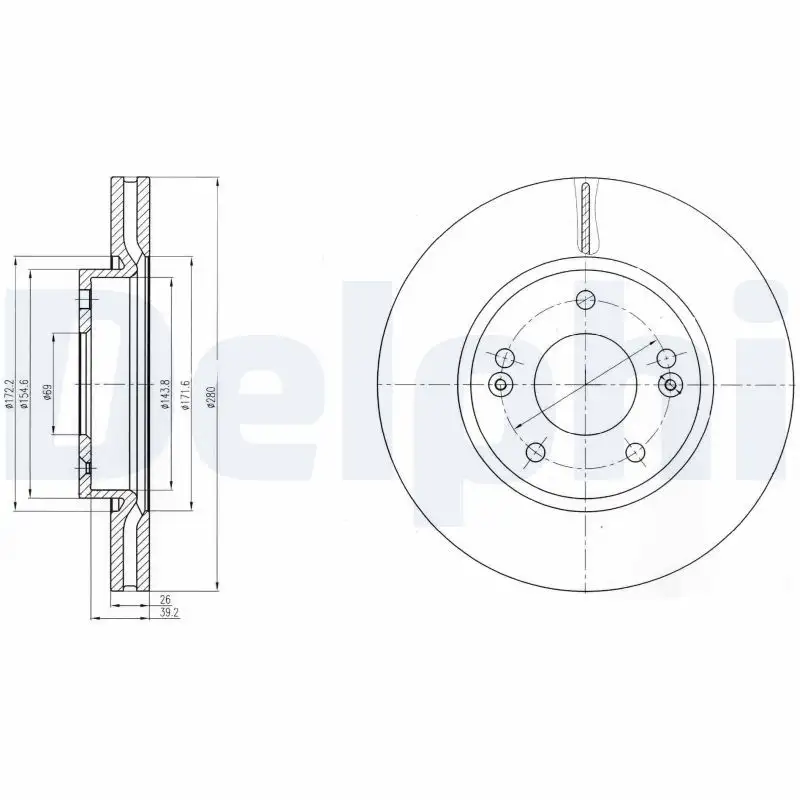 DELPHI BG4281C Ön Fren Diski resmi