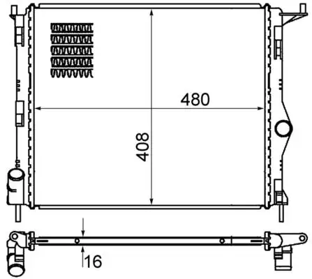 MAHLE CR1765000S Radyatör 8200735038 resmi