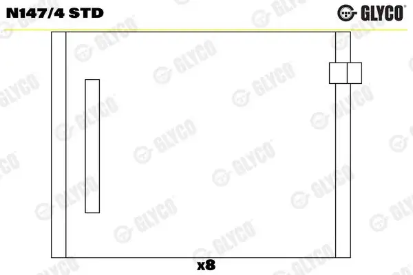 GLYCO N147/4-STD Eksantrik Yatağı 038103673B resmi