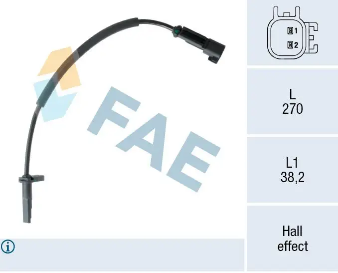 FAE 78556 ABS Hız Sensörü (Ön) 1763975 resmi