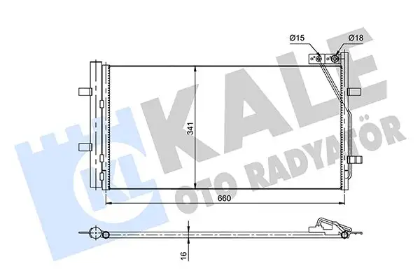 KALE 353085 Klima Radyatörü 8U0260401C resmi
