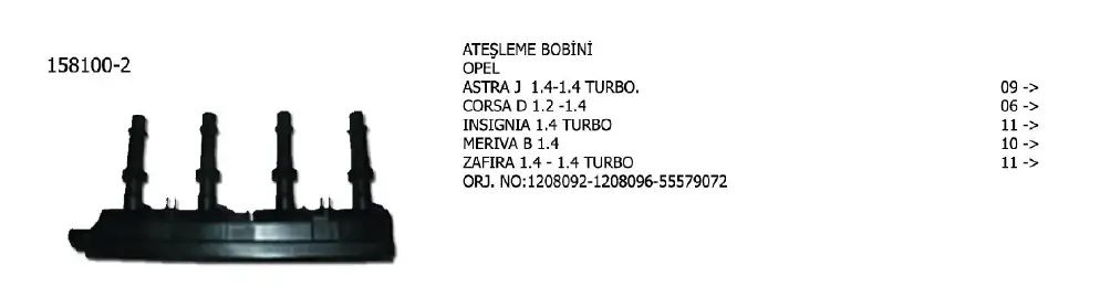 ÜNÜVAR 158100-2 Bobin resmi