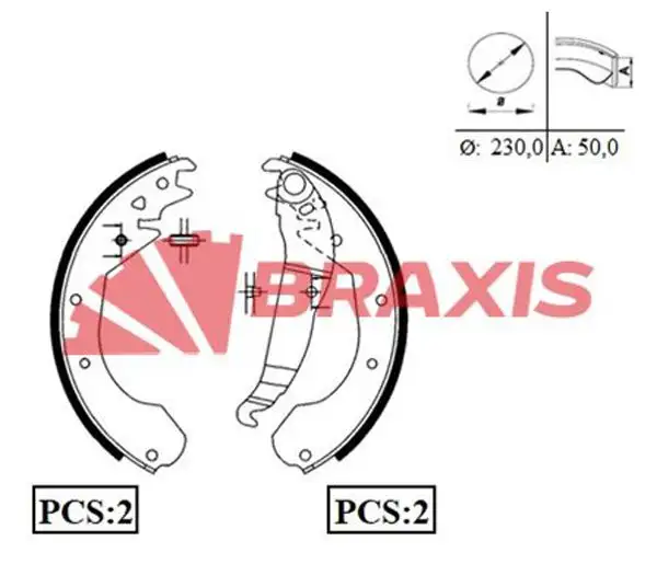 BRAXIS AC0034 Arka Fren Balatası resmi
