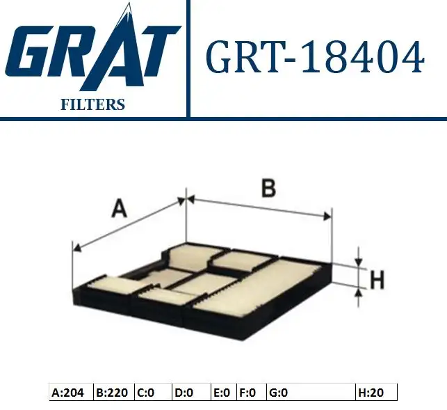 GRAT 18404 Polen Filtresi 8850812010 resmi