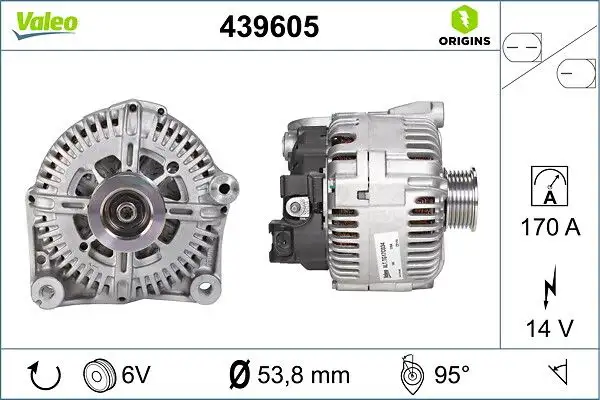 VALEO 439605 Şarj Dinamosu 12317801173 resmi