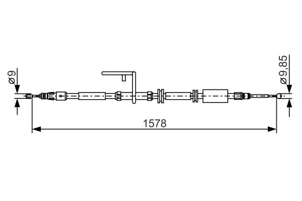 BOSCH 1987482314 El Fren Halatı (Arka) LR008807 resmi