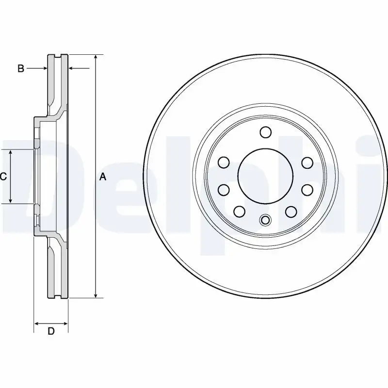 DELPHI BG3770C Ön Fren Diski resmi