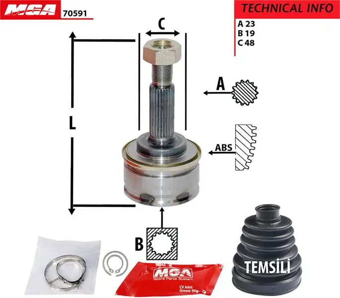 MGA 70591 Aks Kafası (Dış) 392114F125 resmi