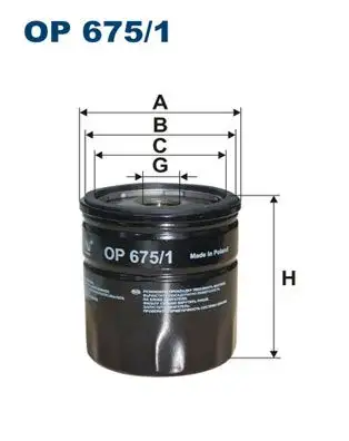 FILTRON OP675/1 Yağ Filtresi resmi