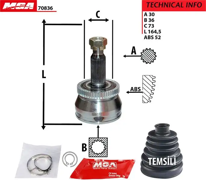 MGA 70836 Aks Kafası (Dış) resmi