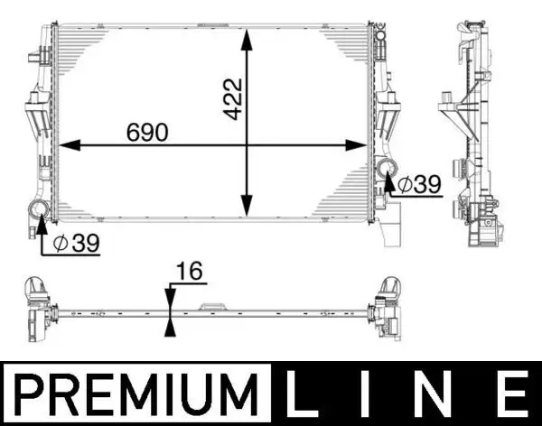 MAHLE CR902000P Radyatör A4475010201 resmi