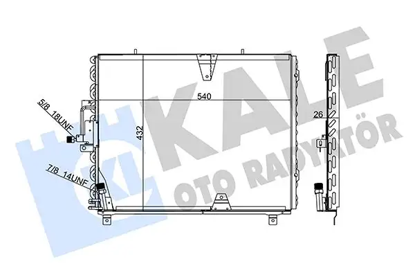 KALE 392700 Klima Radyatörü A1248301770 resmi