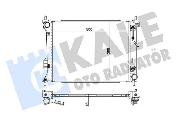 KALE 358500 Radyatör 253101J500 resmi