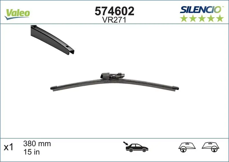 VALEO 574602 Arka Silecek Süpürgesi resmi