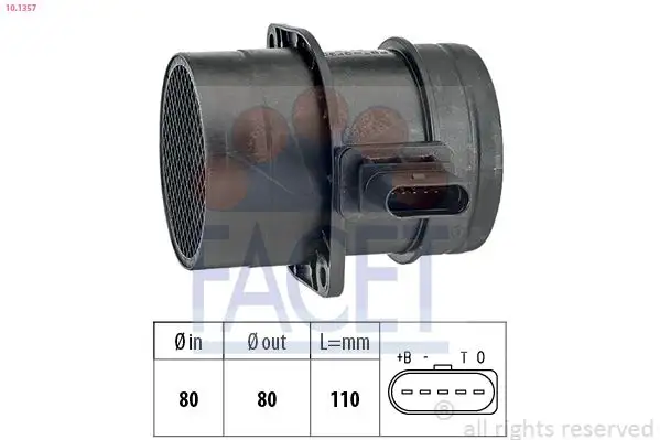 FACET 10.1357 Hava Debimetresi 03G906461C resmi