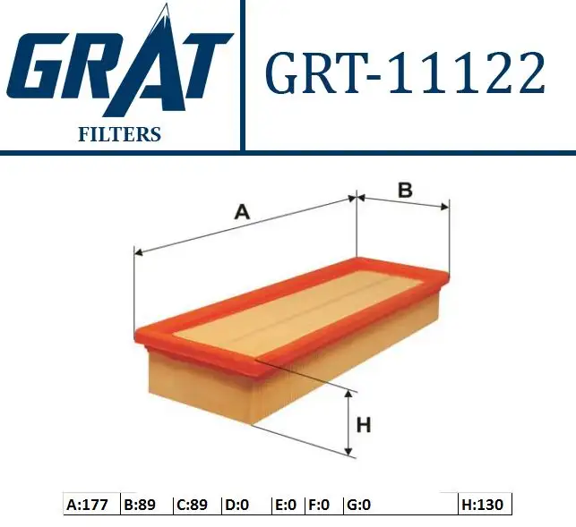 GRAT 11122 Hava Filtresi 7701042841 resmi