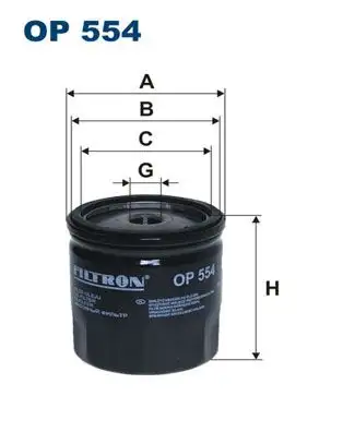 FILTRON OP554 Yağ Filtresi resmi