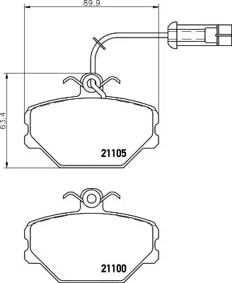 HELLA 8DB355006-191 Ön Fren Balatası resmi