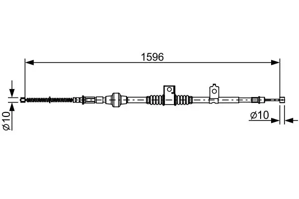 BOSCH 1987482520 El Fren Halatı (Arka Sol) 4820A049 resmi