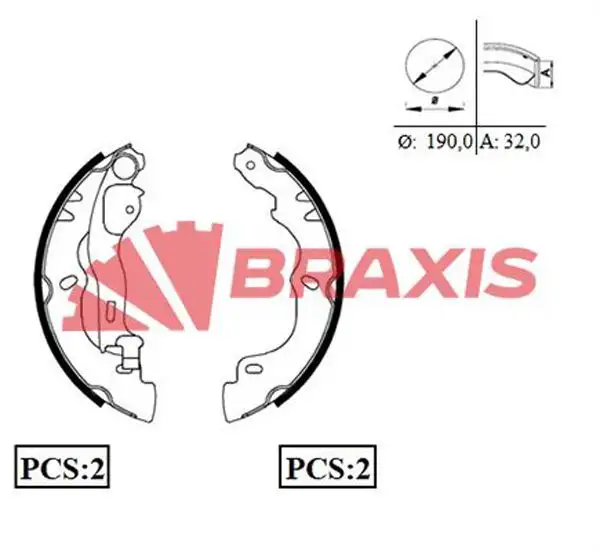BRAXIS AC0051 Arka Fren Balatası 98845348 resmi
