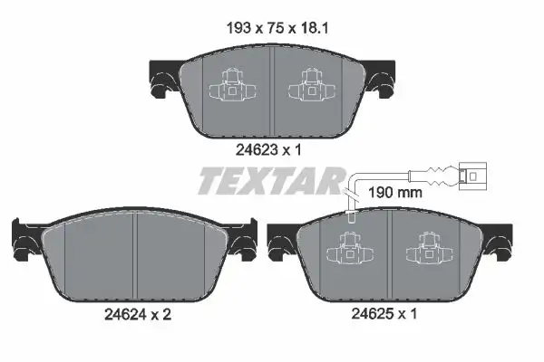 TEXTAR 2462301 Ön Fren Balatası resmi