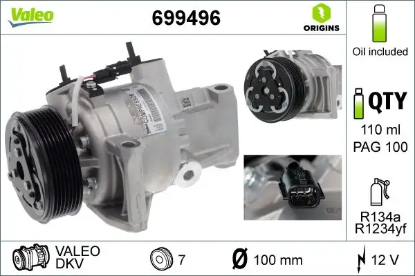 VALEO 699496 Klima Kompresörü 926003541R resmi