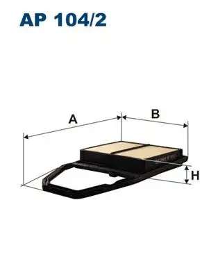 FILTRON AP104/2 Hava Filtresi 17220PLD505 resmi
