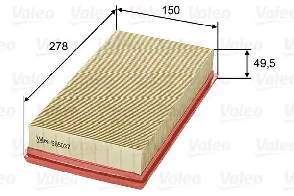 VALEO 585037 Hava Filtresi resmi