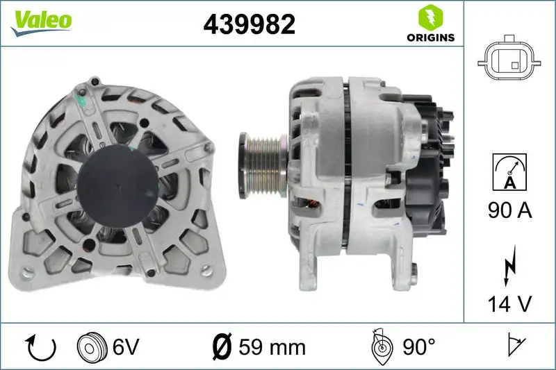 VALEO 439982 Şarj Dinamosu 231008040R resmi