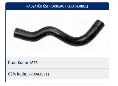 MASTER M1878 Radyatör Üst Hortumu 7700435711 resmi