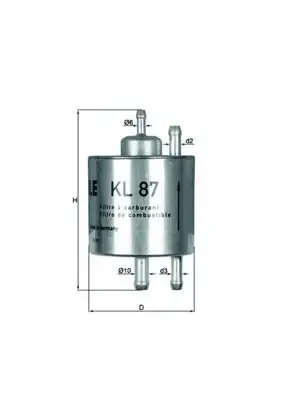 MAHLE KL87 Yakıt Filtresi resmi