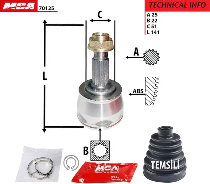 MGA 70125 Aks Kafası (Dış) 46307886 resmi