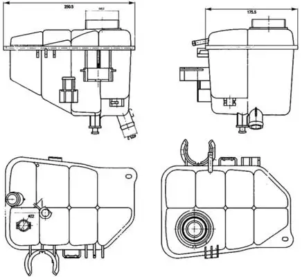 MAHLE CRT126000S Yedek Su Deposu A2035000049 resmi