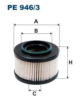 FILTRON PE946/3 Yakıt Filtresi A4614770015 resmi