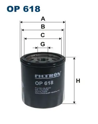 FILTRON OP618 Yağ Filtresi resmi