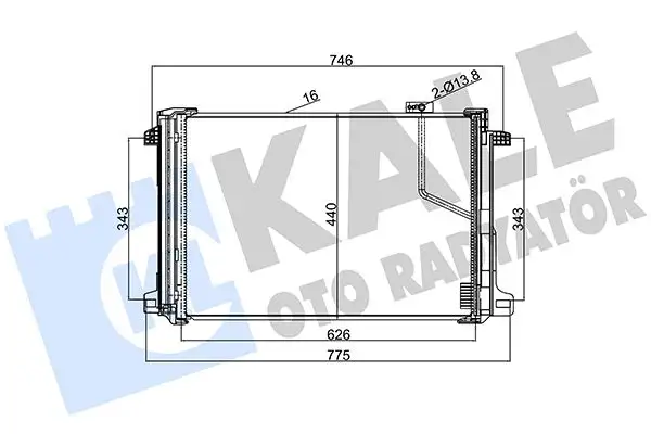 KALE 343030 Klima Radyatörü A2045000654 resmi