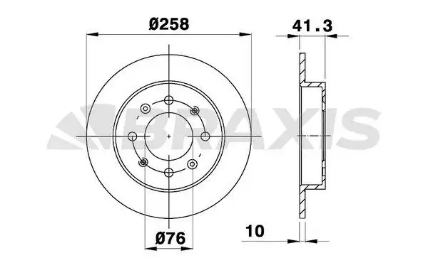 BRAXIS AE0585 Arka Fren Diski 584112F100 resmi