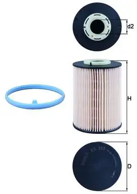MAHLE KX393D Yakıt Filtresi resmi