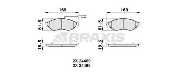 BRAXIS AB0042 Ön Fren Balatası resmi