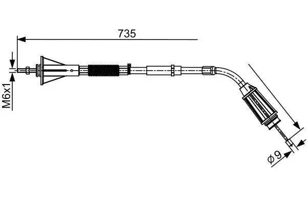 BOSCH 1987482554 El Fren Halatı (Arka Sol) 30794734 resmi