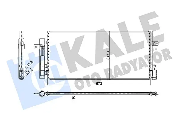 KALE 354085 Klima Radyatörü 96945774 resmi