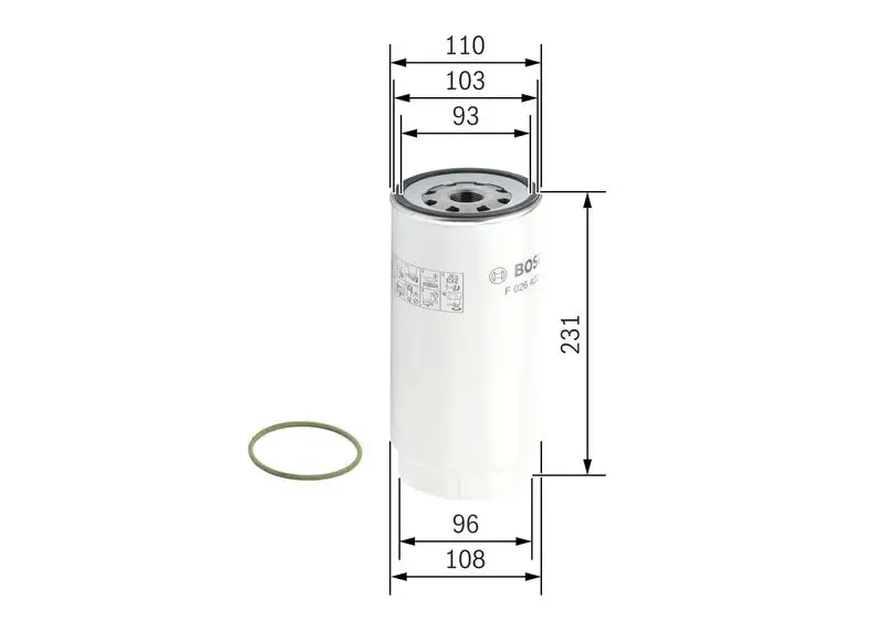 BOSCH F026402038 Yakıt Filtresi resmi